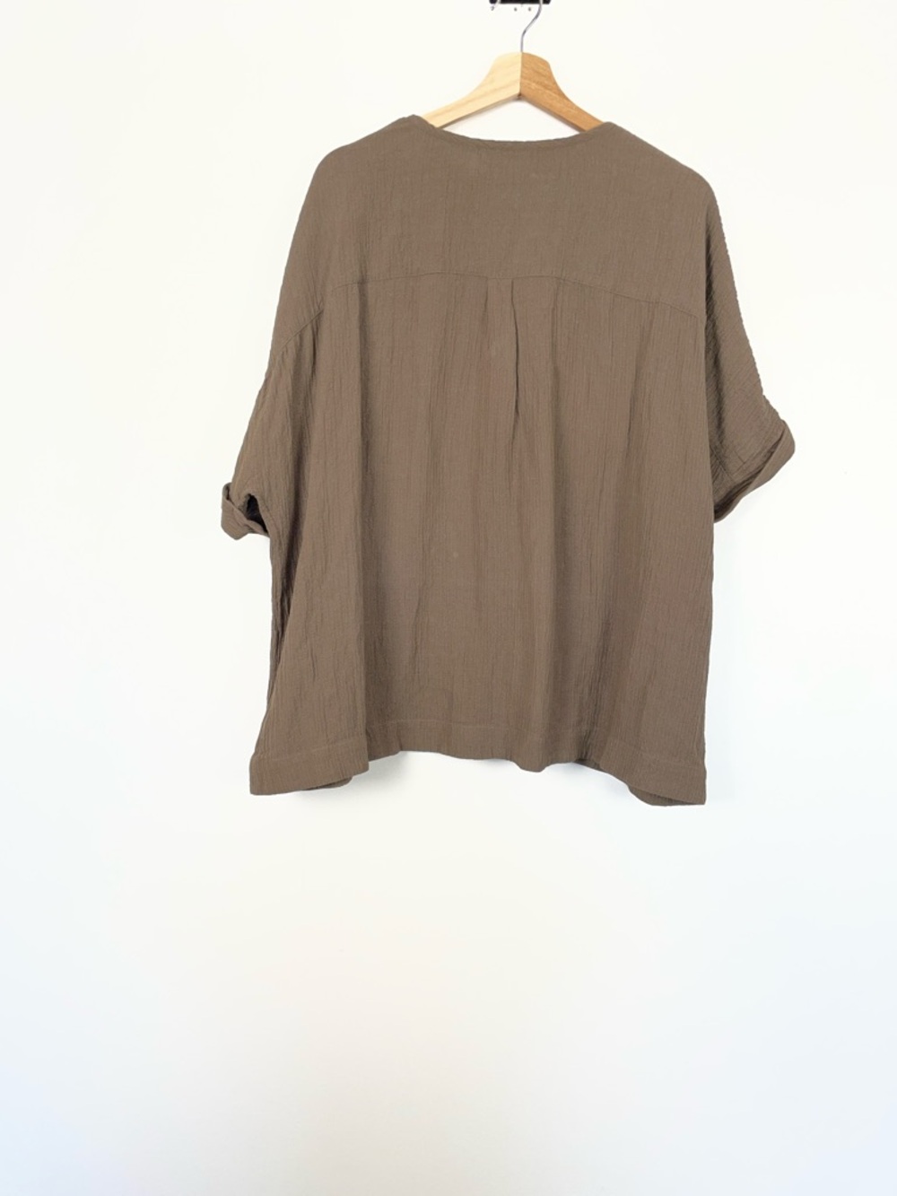 Soft Surroundings Dolman Sleeve Tassel Tie V Neck Pullover Crinkle Women 2X Top - Picture 5 of 8